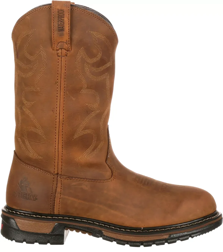 Rocky Men's Original Ride Branson Roper 11” Waterproof Western Work Boots