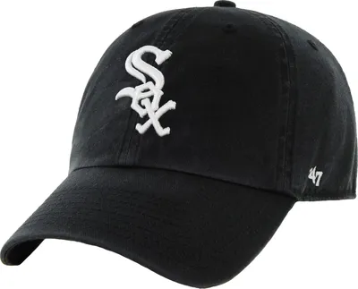 ‘47 Men's Chicago White Sox Clean Up Black Adjustable Hat