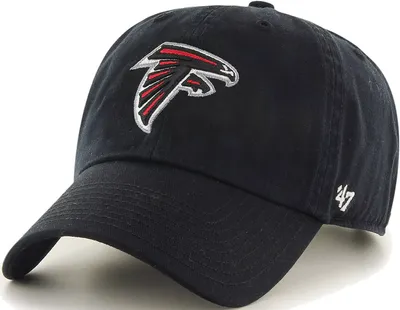 '47 Men's Atlanta Falcons Black Clean Up Adjustable Hat