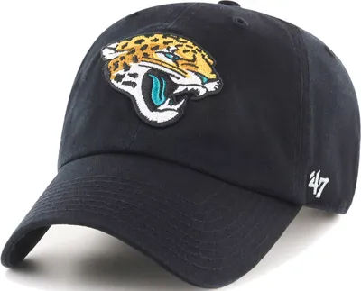 '47 Men's Jacksonville Jaguars Black Clean Up Adjustable Hat