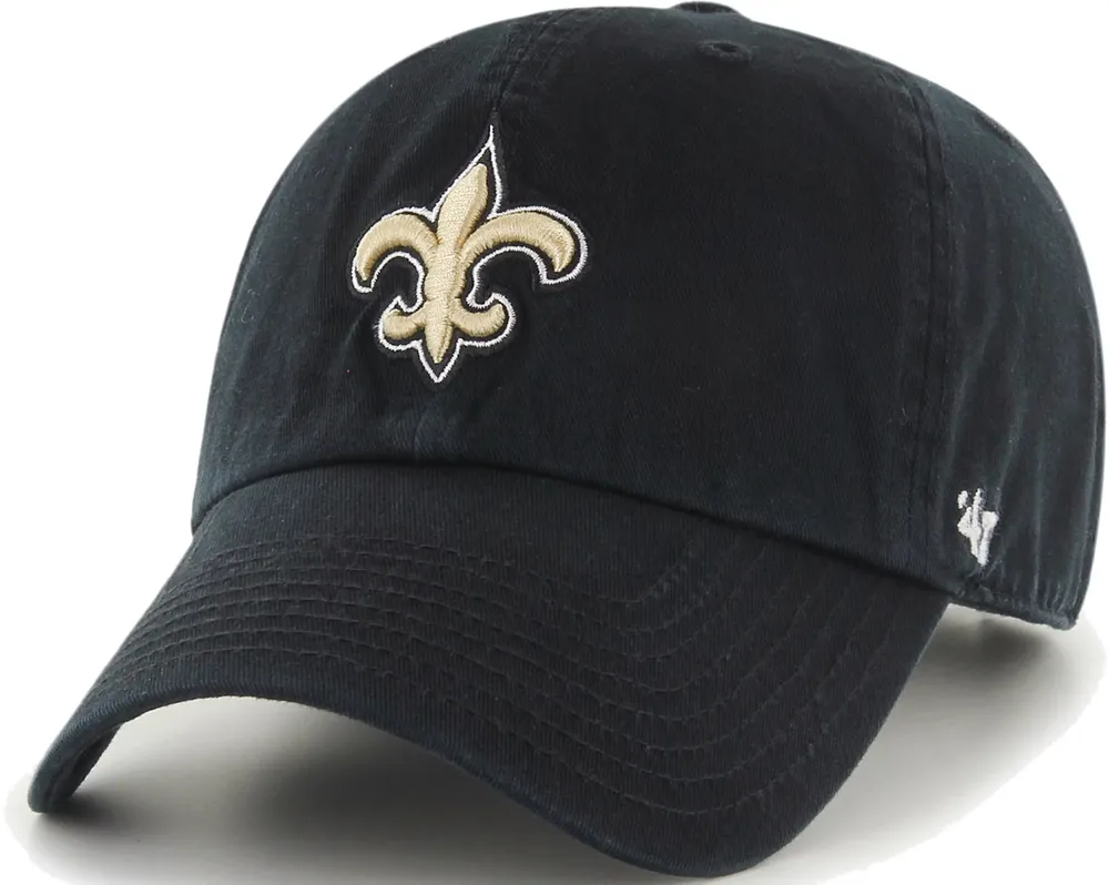 '47 Men's New Orleans Saints Black Clean Up Adjustable Hat