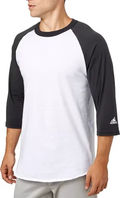 adidas Adult Triple Stripe ¾ Sleeve Baseball Practice Shirt