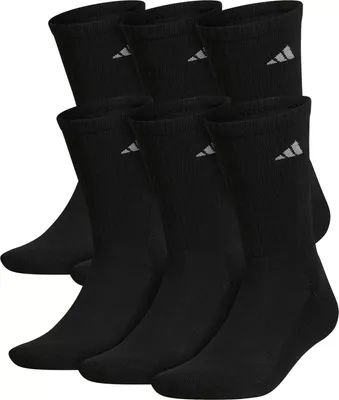 adidas Men's Athletic Cushioned Crew Socks - 6 Pack