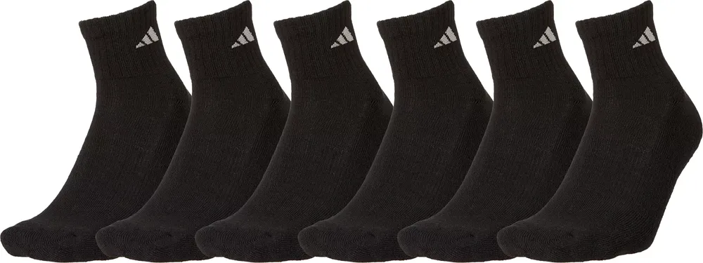 adidas Men's Athletic Quarter Socks - 6 Pack