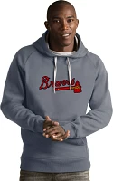 Antigua Men's Atlanta Braves Grey Victory Pullover