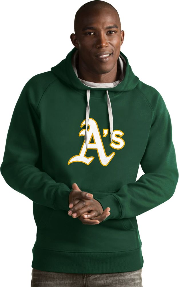 Antigua Women's Oakland Athletics Green Victory Hooded Pullover