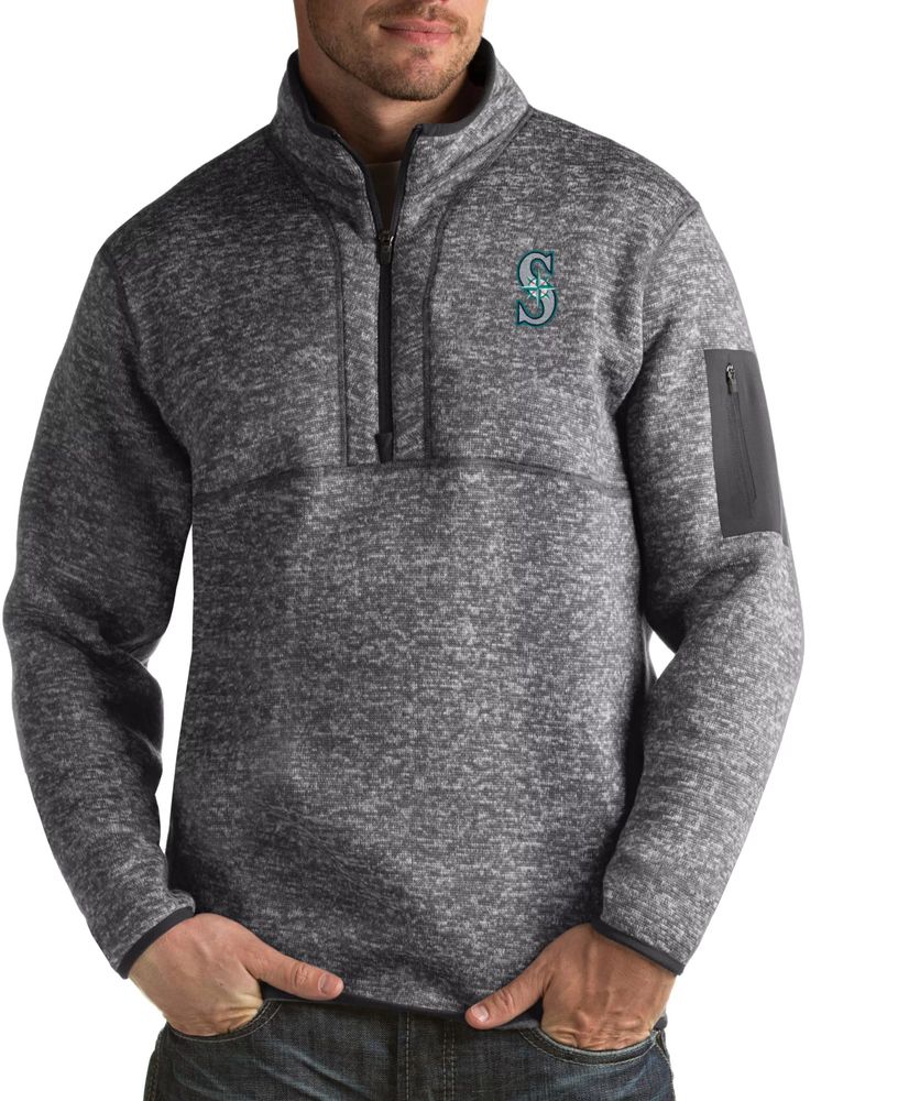 Miami Dolphins Antigua Women's Fortune Half-Zip Pullover Jacket - Charcoal