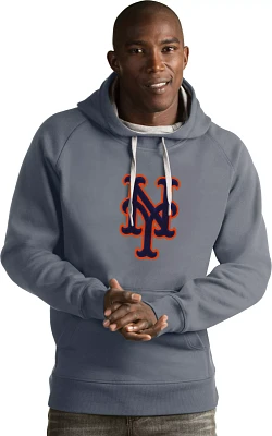 Antigua Men's New York Mets Grey Victory Pullover