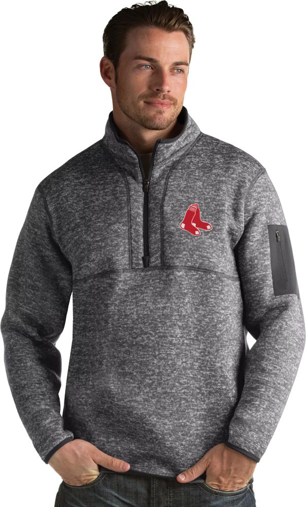 Antigua Women's Boston Red Sox Red Victory Crew Pullover