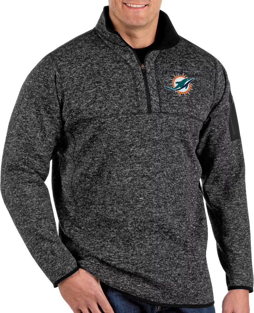 Dick's Sporting Goods Antigua Men's Miami Dolphins Fortune Black Pullover  Jacket