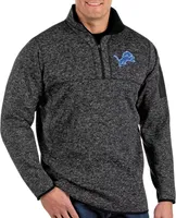 Antigua Men's Detroit Lions Fortune Black Pullover Jacket