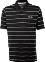 Antigua Men's Baltimore Ravens Black Deluxe Polo