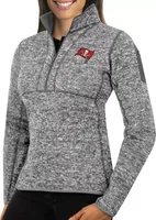 Antigua Women's Tampa Bay Buccaneers Fortune Grey Pullover Jacket