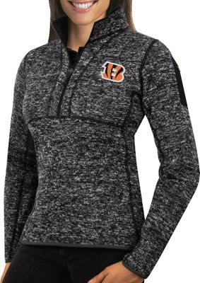 Antigua Women's Cincinnati Bengals Fortune Black Pullover Jacket