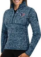 Antigua Women's Houston Texans Fortune Navy Pullover Jacket