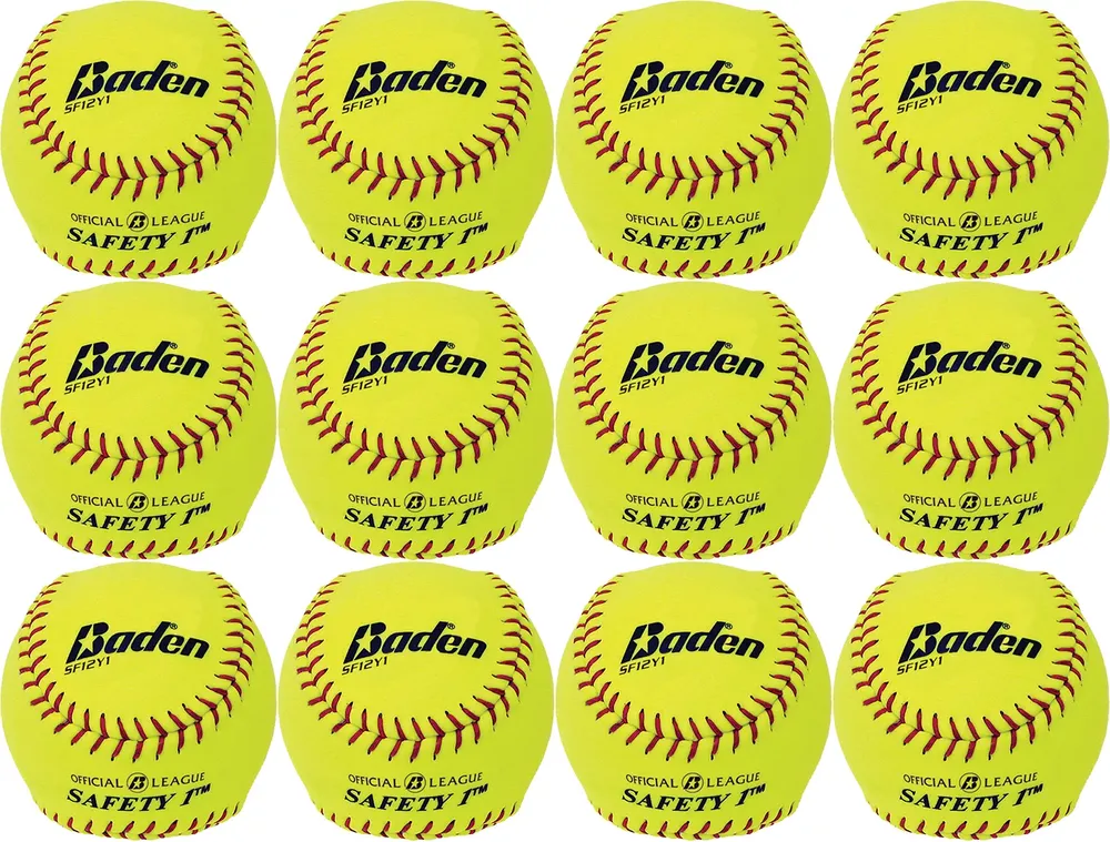 Baden 12'' Safety 1 Softballs – 12 Pack