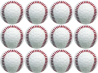 Baden Dimpled White Training Baseballs - 12 Pack
