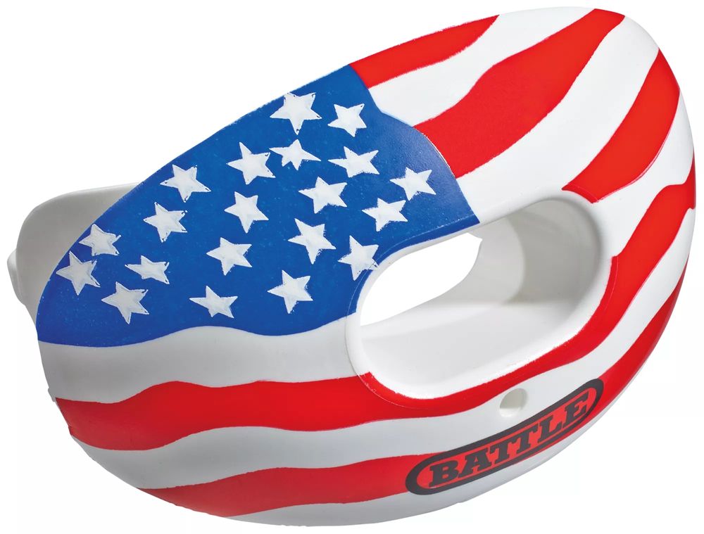 White-Iridescent Lux Max AirFlow Football Mouthguard