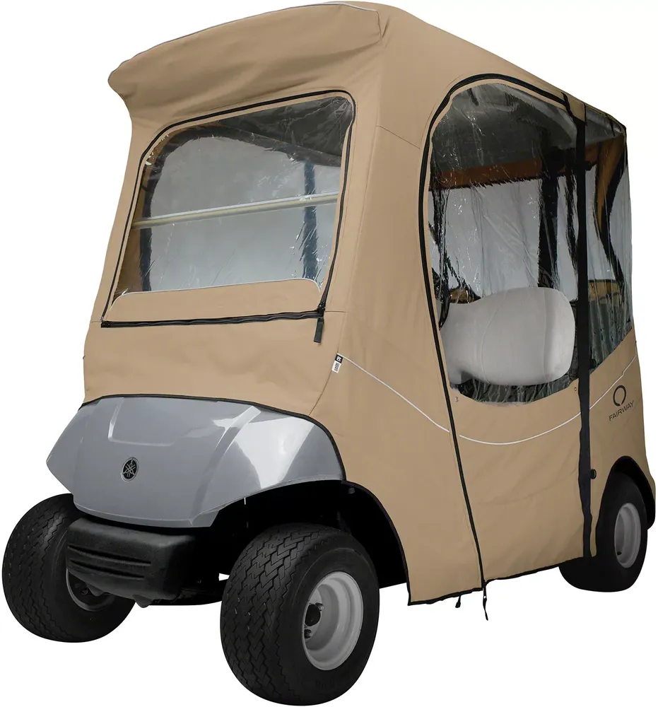 Classic Accessories Fairway FadeSafe Yamaha Golf Cart Enclosure – Khaki