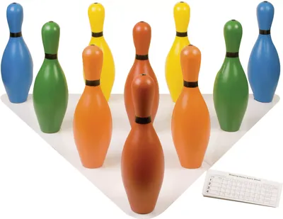 Champion Sports Multi-Color Plastic Bowling Pin Set