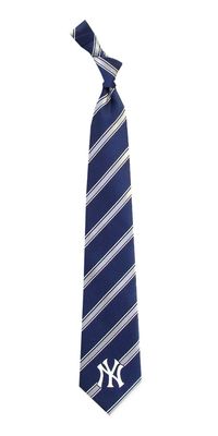 Eagles Wings New York Yankees Striped Polyester Necktie