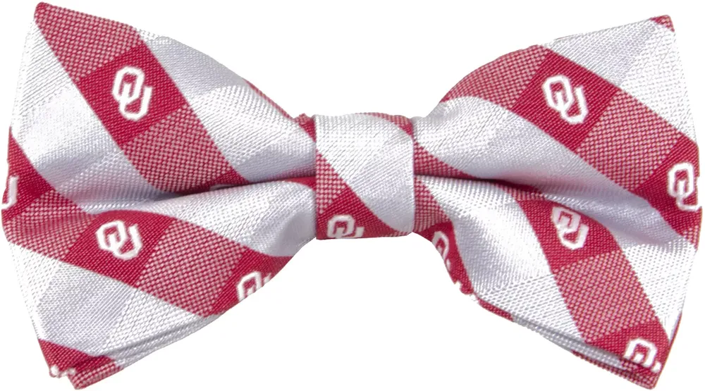 Eagles Wings Oklahoma Sooners Checkered Bow Tie