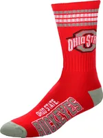 Ohio State Buckeyes 4-Stripe Crew Sock