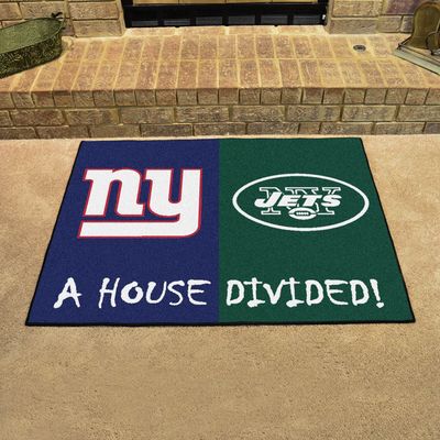 FANMATS New York Giants-New York Jets House Divided Mat