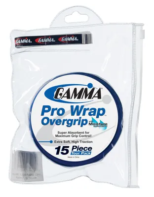 GAMMA Pro Wrap Overgrip Tour Pack - 15 Pack