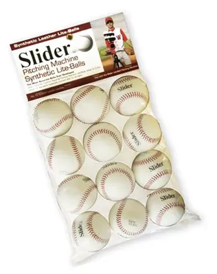 Heater Slider Lite Synthetic Leather Pitching Machine Baseballs - 12 Pack