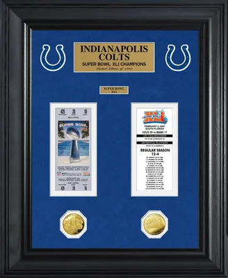 The Highland Mint Indianapolis Colts Super Bowl Ticket and Coin Collection