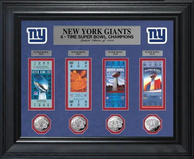 Highland Mint New York Giants Super Bowl Champions Ticket and Coin Collection