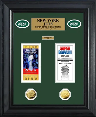 The Highland Mint New York Jets Super Bowl Ticket and Coin Collection