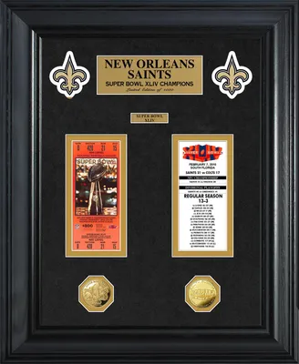 The Highland Mint New Orleans Saints Super Bowl Ticket and Coin Collection