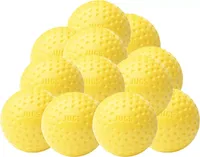 Jugs Sting-Free Dimpled Yellow Pitching Machine Baseballs - 12 Pack