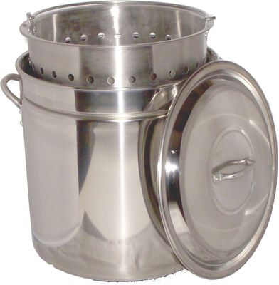 King Kooker Quart Stainless Steel Boiling Pot with Steam Rim