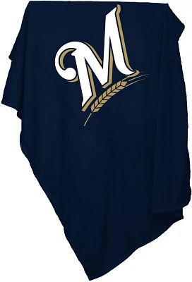 Logo Brands Milwaukee Brewers 54'' x 84'' Sweatshirt Blanket