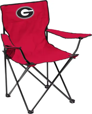 Logo Brands Georgia Bulldogs Team-Colored Canvas Chair