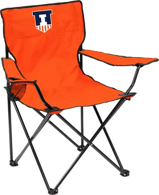 Logo Brands Illinois Fighting Illini Team-Colored Canvas Chair