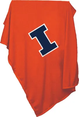 Logo Brands Illinois 54'' x 84'' Blanket Sweatshirt Throw