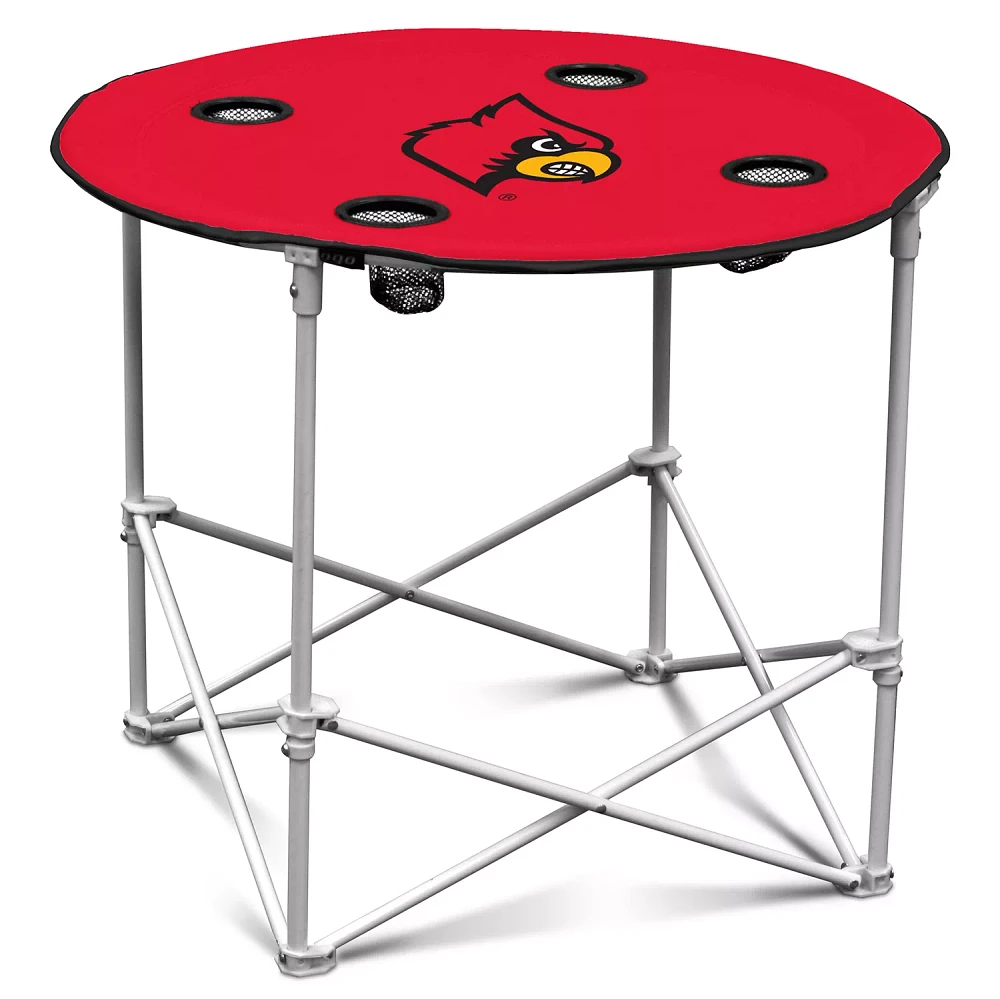 Logo Brands Louisville Cardinals Portable Round Table