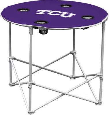 Logo Brands TCU Horned Frogs Portable Round Table