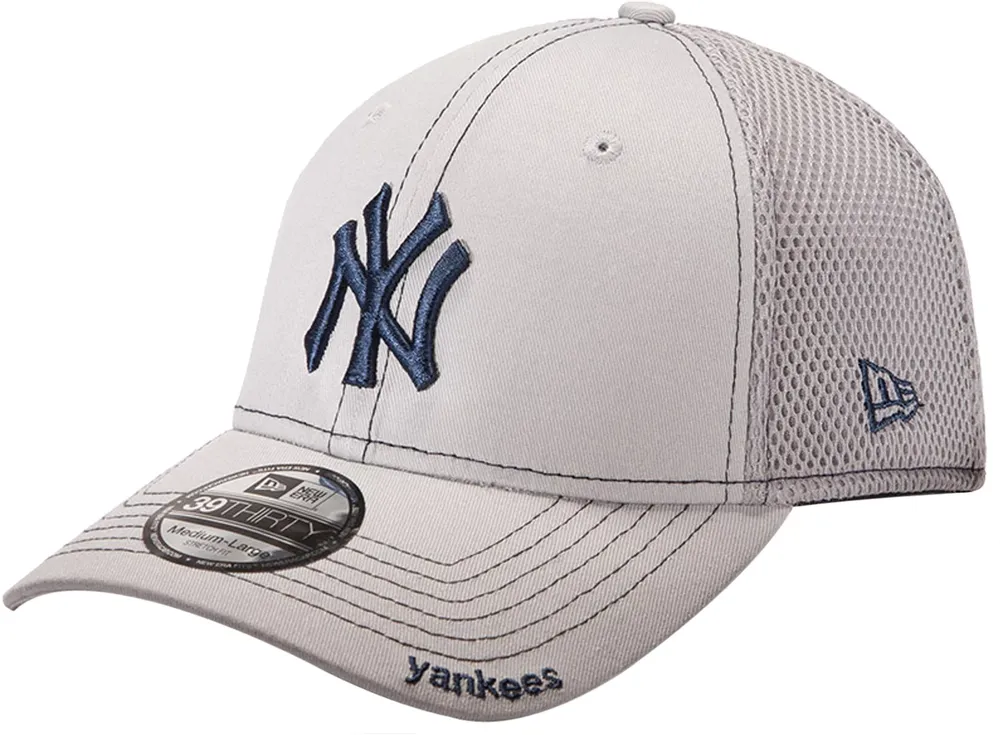 New Era Men's York Yankees 39Thirty Neo Grey Stretch Fit Hat