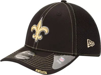 New Era Men's Orleans Saints 39Thirty Neoflex Black Stretch Fit Hat