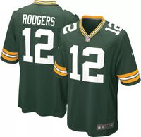 Men's Nike Aaron Rodgers Gold Green Bay Packers Name & Number T-Shirt 