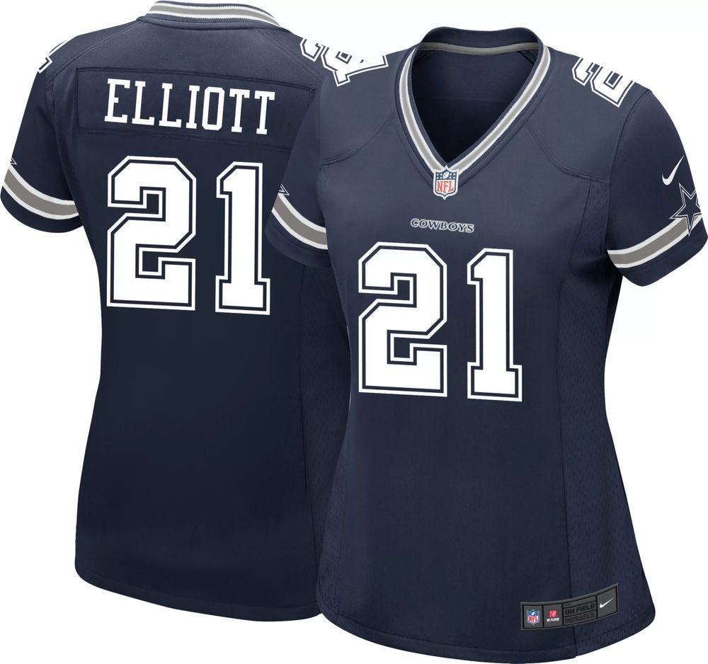 Dick's Sporting Goods Nike Women's Dallas Cowboys Ezekiel Elliott #21 Navy  Game Jersey