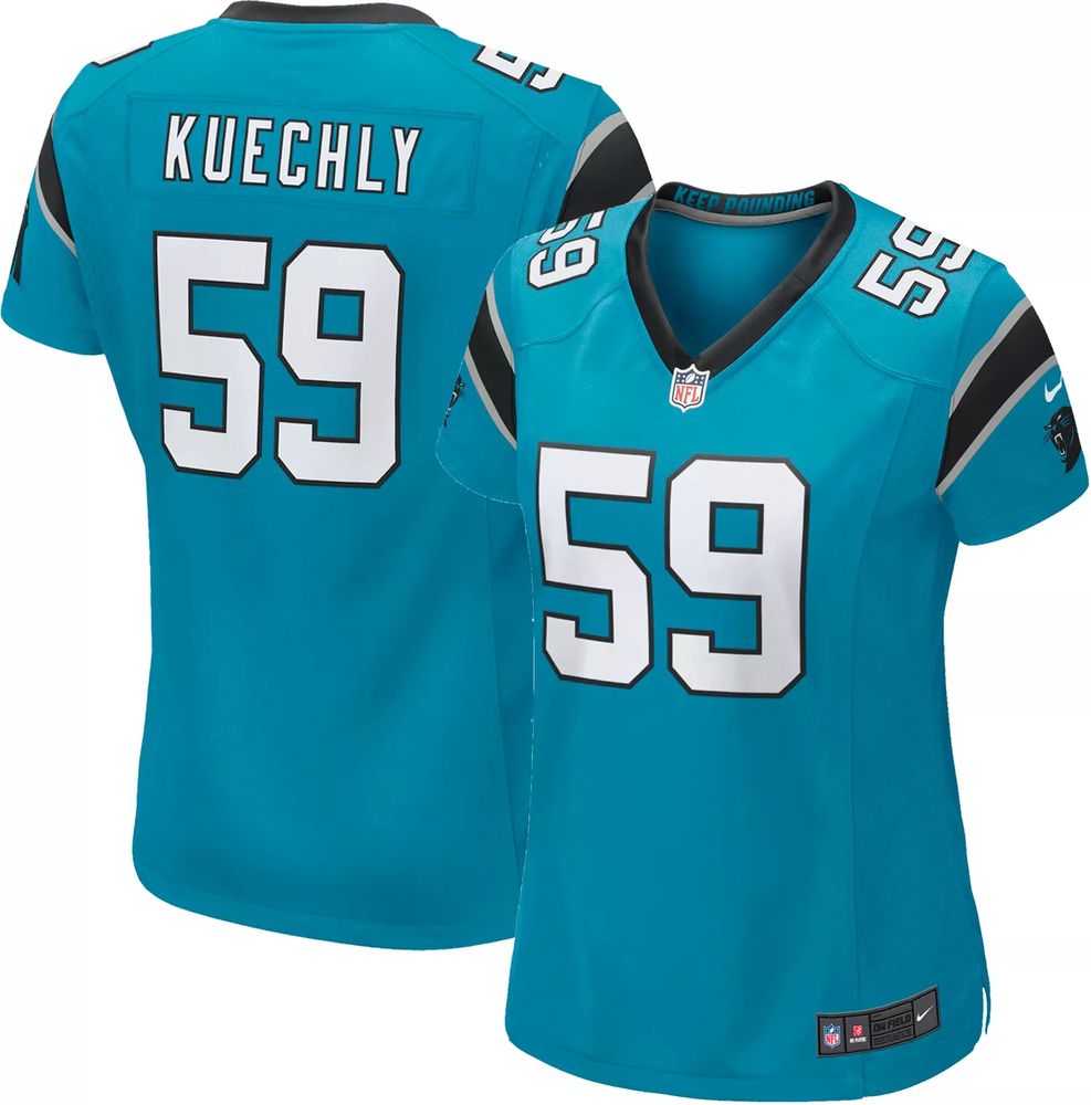 Carolina Panthers Luke Kuechly T Shirt #59 Football NFL Men’s Blue Size  Medium