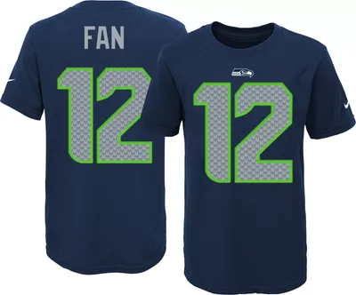 Nike Youth Seattle Seahawks Fan #12 Navy T-Shirt