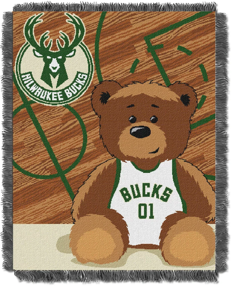 TheNorthwest Milwaukee Bucks 36'' x 46'' Half Court Jacquard Woven Baby Blanket