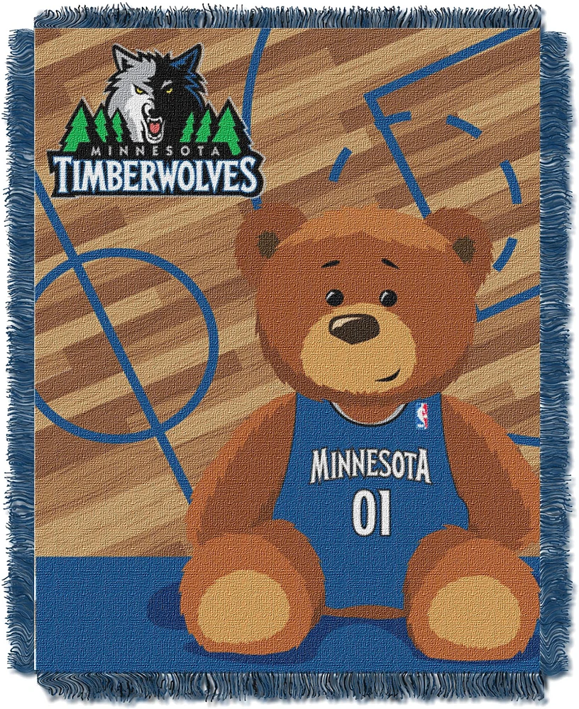 TheNorthwest Minnesota Timberwolves 36'' x 46'' Half Court Jacquard Woven Baby Blanket